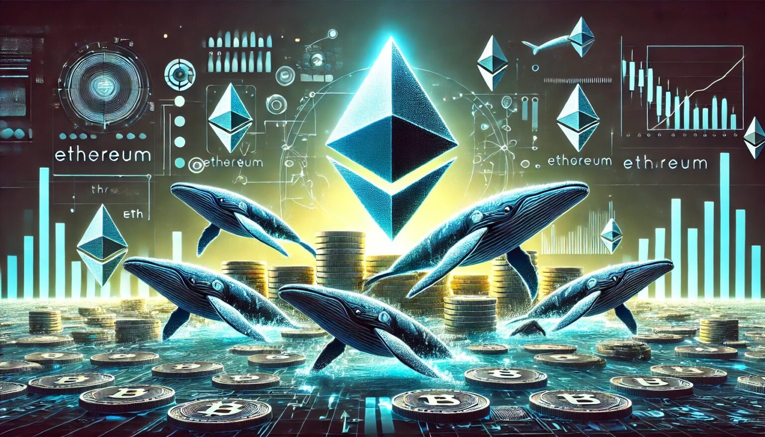 Massive Ethereum Accumulation by Whales Highlighted in Recent Data Massive Ethereum Accumulation by Whales Highlighted in Recent Data.33 A professional horizontal digital artwork designed for an article about E