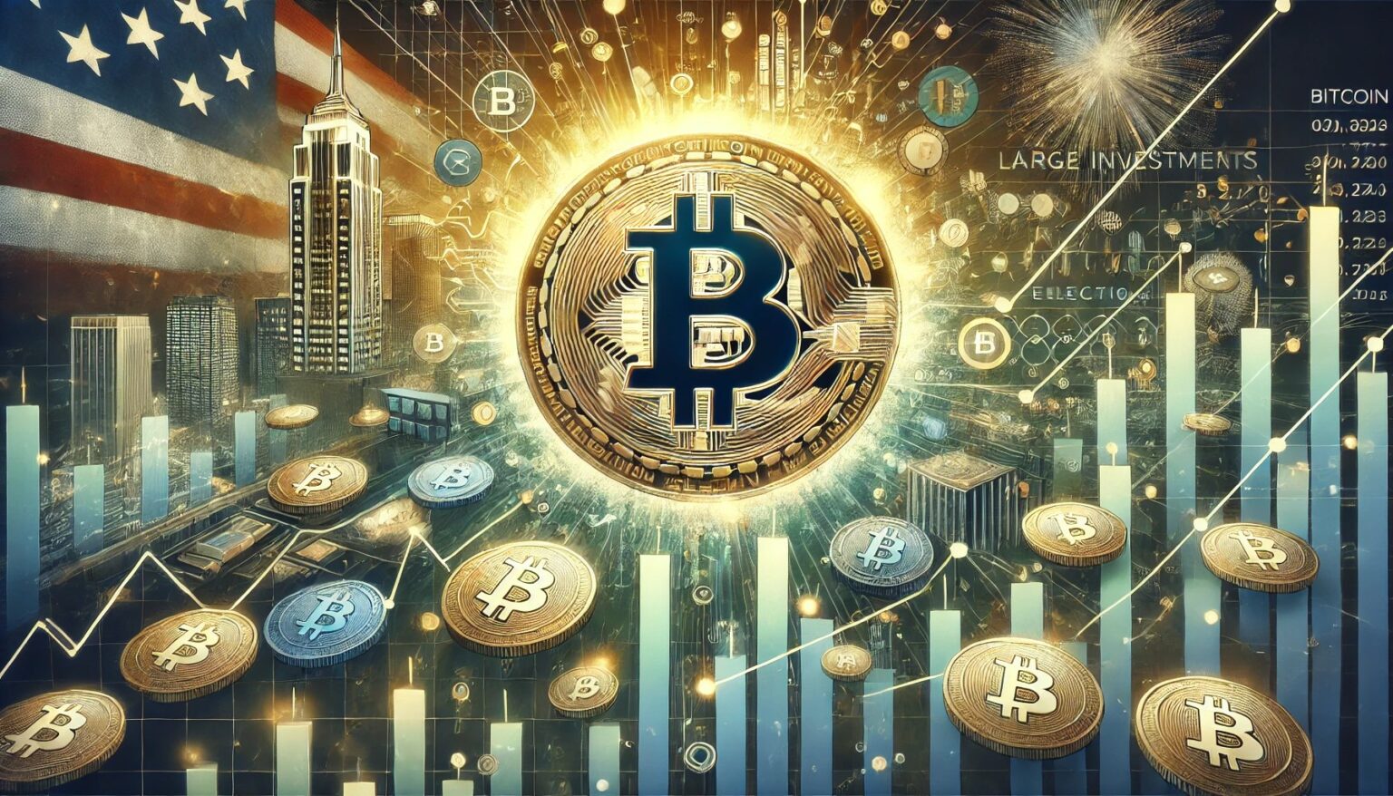 Post-Election Bitcoin Surge: Big Investors Prosper as Small Holders Pull Back Post Election Bitcoin Surge Big Investors Prosper as Small Holders Pull.56 A professional horizontal digital artwork for an article about large inve