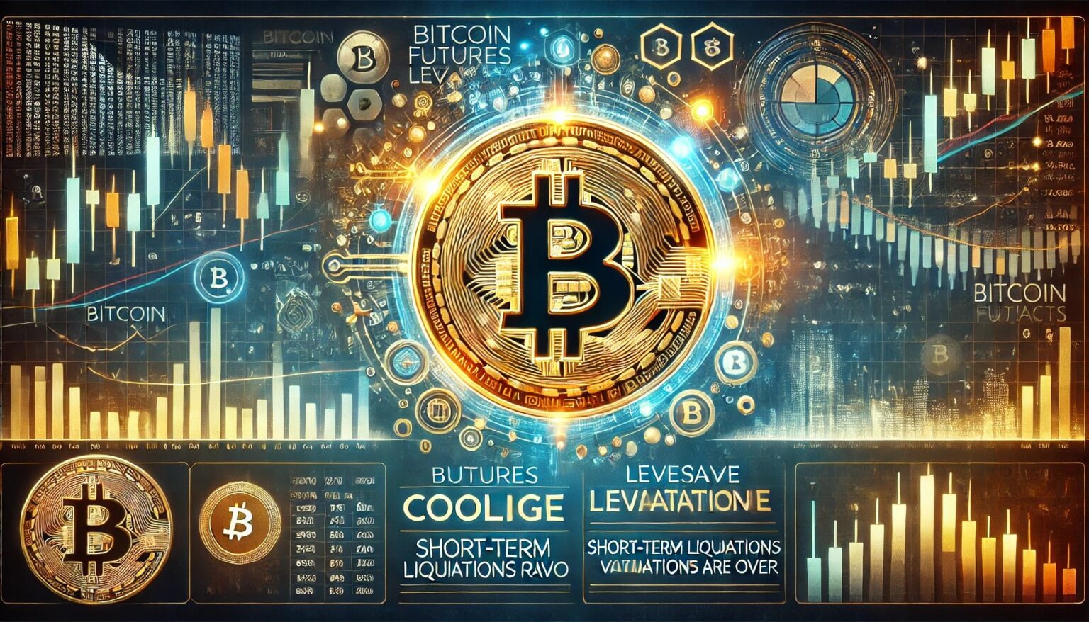 Bitcoin Futures Indicate Lower Volatility Are Short Term Liquidations Done.10 A professional horizontal digital artwork for an article about Bitcoin fu