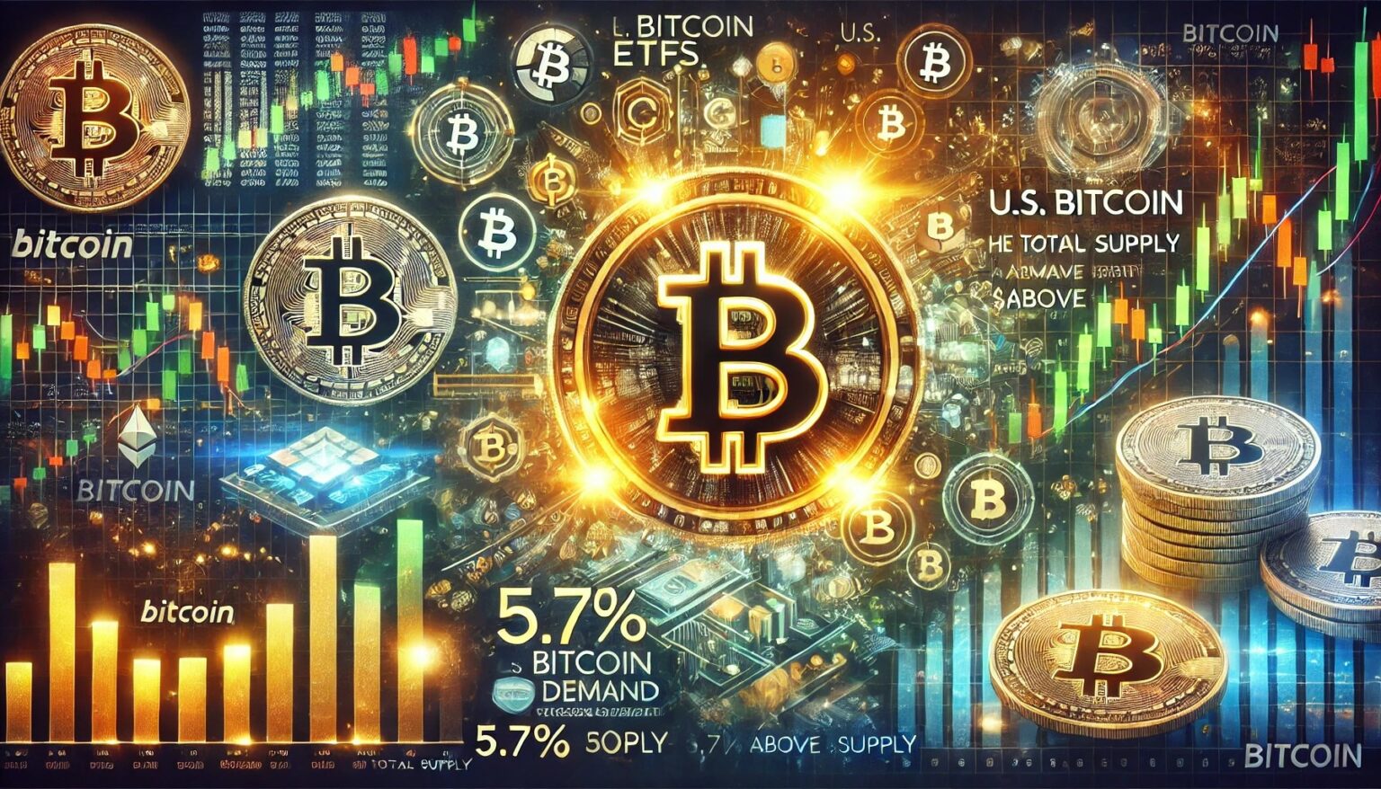 Demand Soars as US Bitcoin ETFs Retain 587 of Supply. Bitco