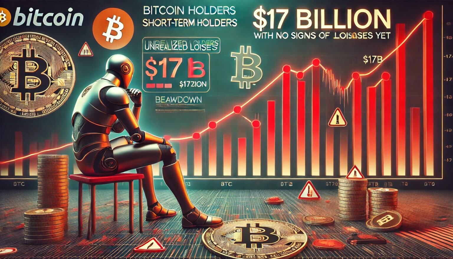 Bitcoin Short Term Holders Endure 17B Losses Yet Exhibit No Surrender.35 A financial themed image illustrating Bitcoin BTC short term holders sitt