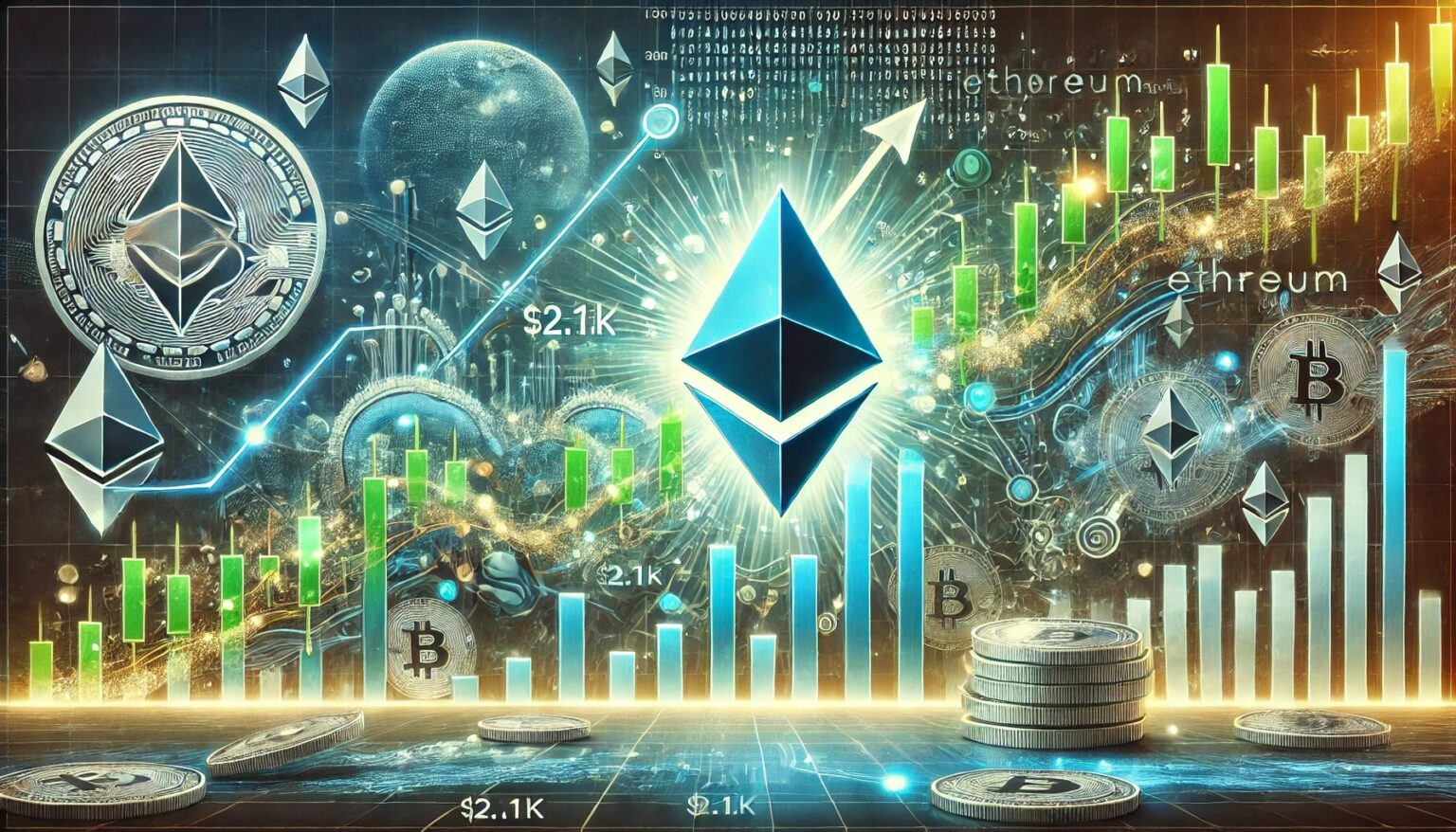 Ethereum Comeback on the Horizon as Liquidity Dips Below $2.1K? Ethereum Comeback on the Horizon as Liquidity Dips Below 21K.01 A professional horizontal digital artwork for an article about Ethereum a