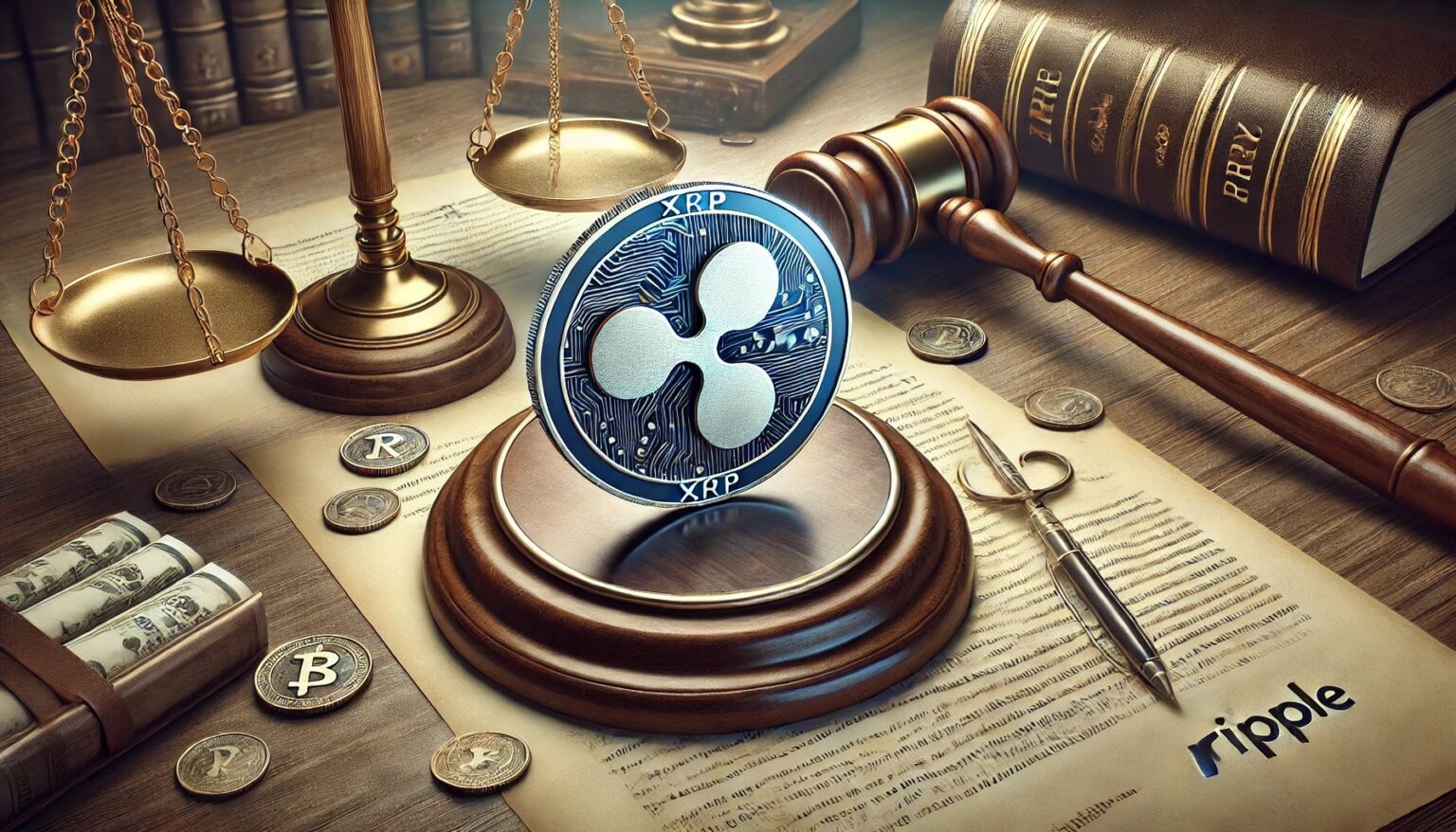 Legal Insights: Future Projections in the XRP Lawsuit Update Ripples Tough Negotiations The Reason Behind SECs Delay According to.00 A highly detailed and realistic image depicting an official Ripple XRP co