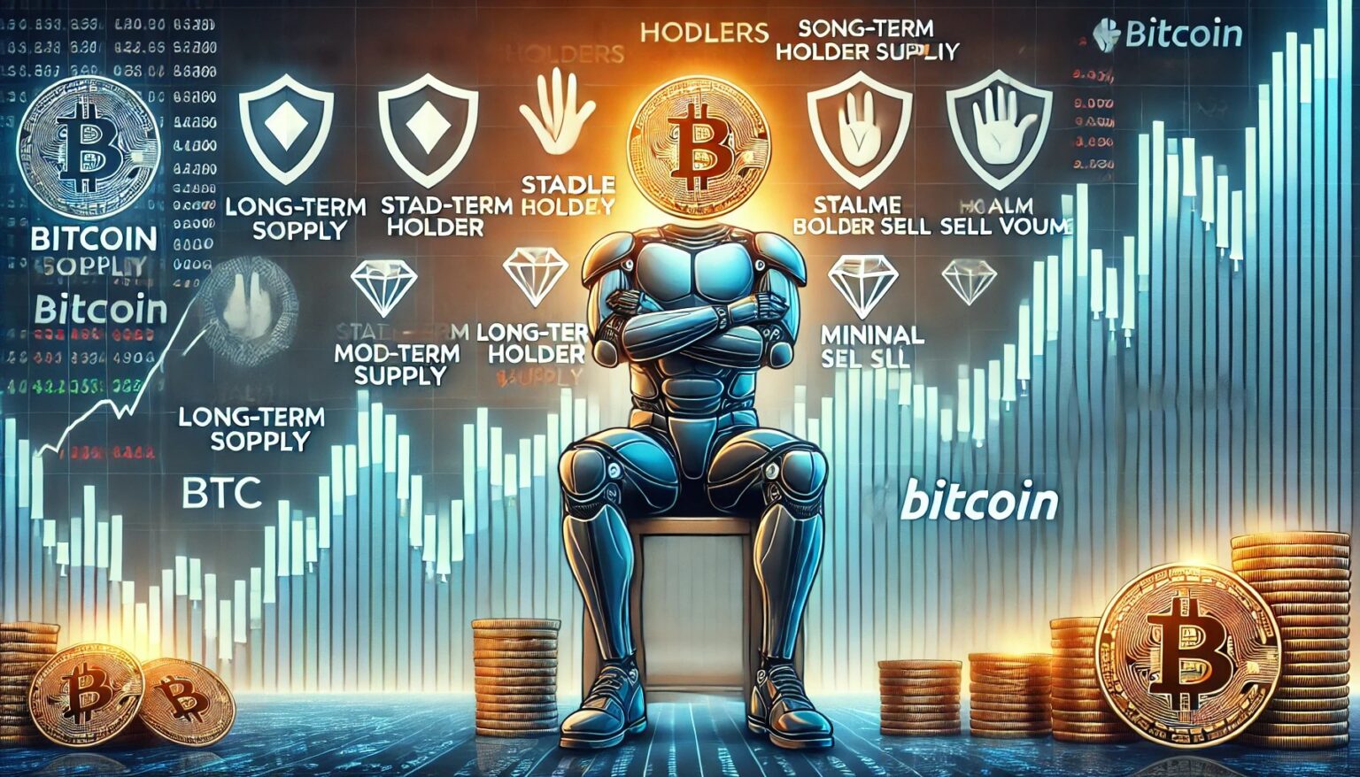 Bitcoin HODLers Steadfast: No Panic Selling Despite Volatility Bitcoin HODLers Steadfast No Panic Selling Despite Volatility.02 A financial themed image illustrating Bitcoin BTC HODLers remaining stead