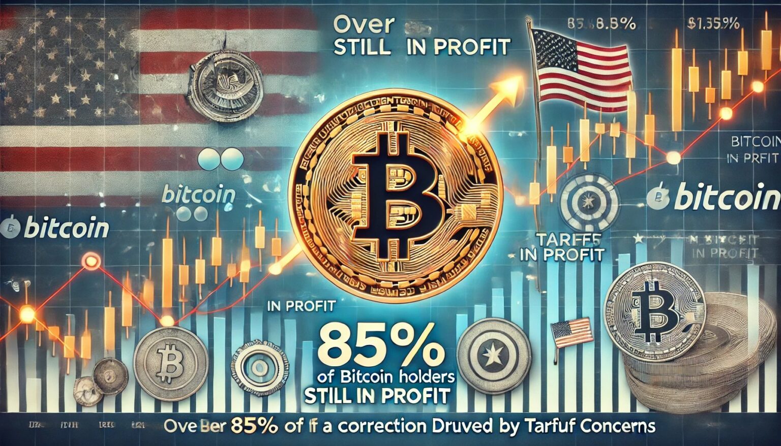 Bitcoin Holders Thrive: 85% Profit Amid Tariff Challenges Bitcoin Holders Thrive 85 Profit Amid Tariff Challenges.23 A financial themed image illustrating over 85 of Bitcoin BTC holders stil