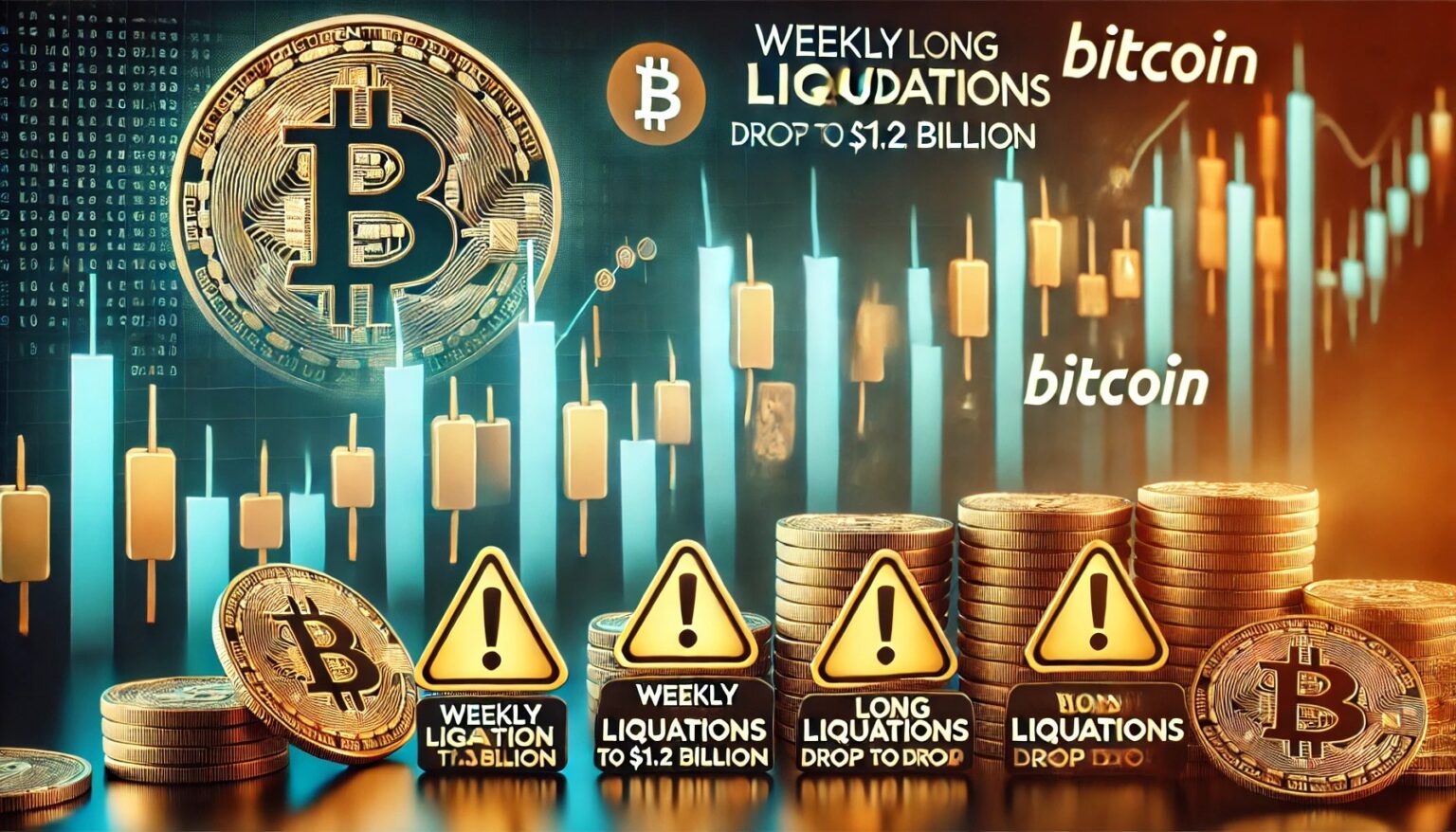 Bitcoin Leverage Dips: Long Liquidations Fall to $1.2B Bitcoin Leverage Dips Long Liquidations Fall to 12B.17 A financial themed image illustrating a shift in Bitcoin BTC trader senti