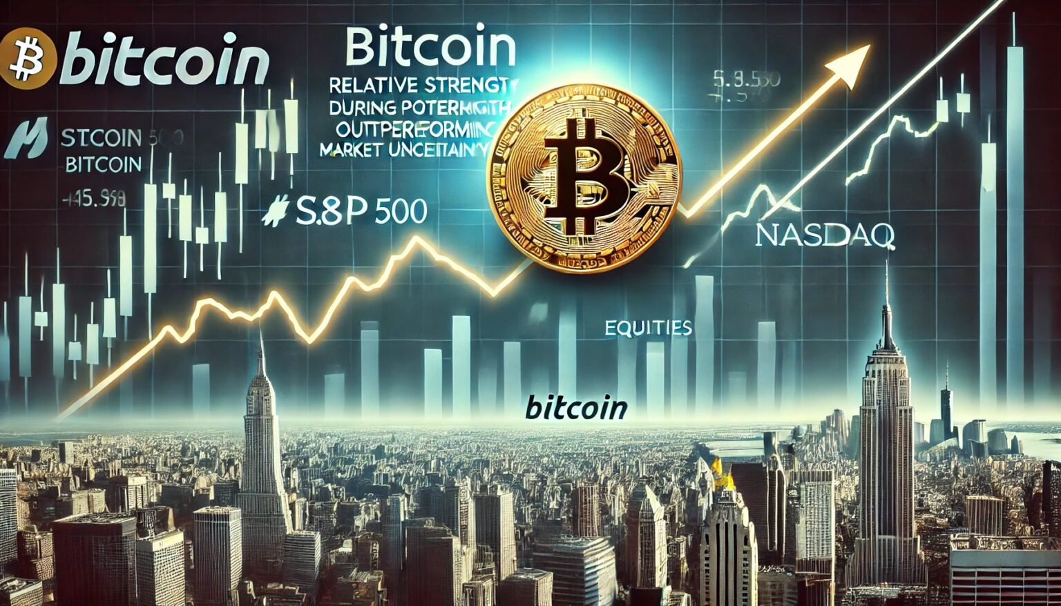 Bitcoin Steadies Amid Chaos: Will It Outshine Stocks? Bitcoin Steadies Amid Chaos Will It Outshine Stocks.19 A financial themed image showing Bitcoin BTC demonstrating relative stren