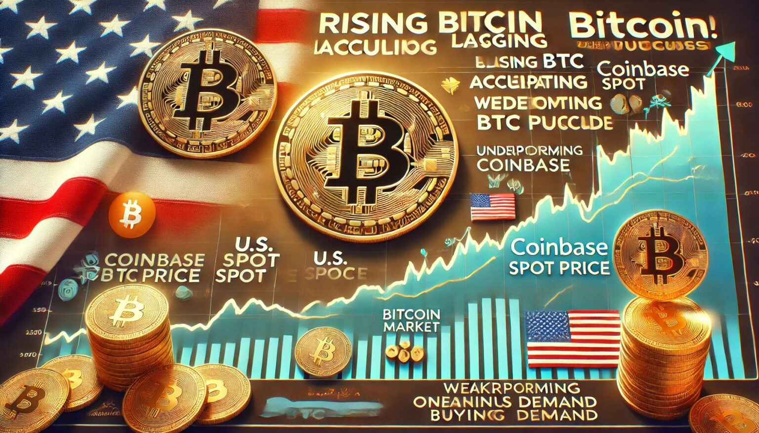Is US Interest Waning? Bitcoin Spot Price Lags on Coinbase Is US Interest Waning Bitcoin Spot Price Lags on Coinbase.49 A financial themed image illustrating Bitcoin BTC Coinbase spot price lag
