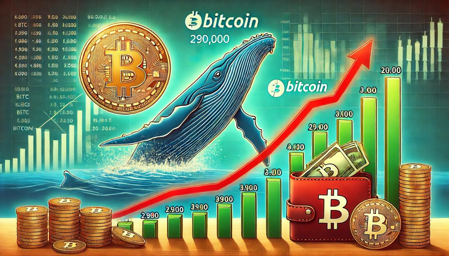 New Bitcoin Whales Surge as Institutional Demand Rises.52 A financial themed image illustrating Bitcoin BTC whales halting their se