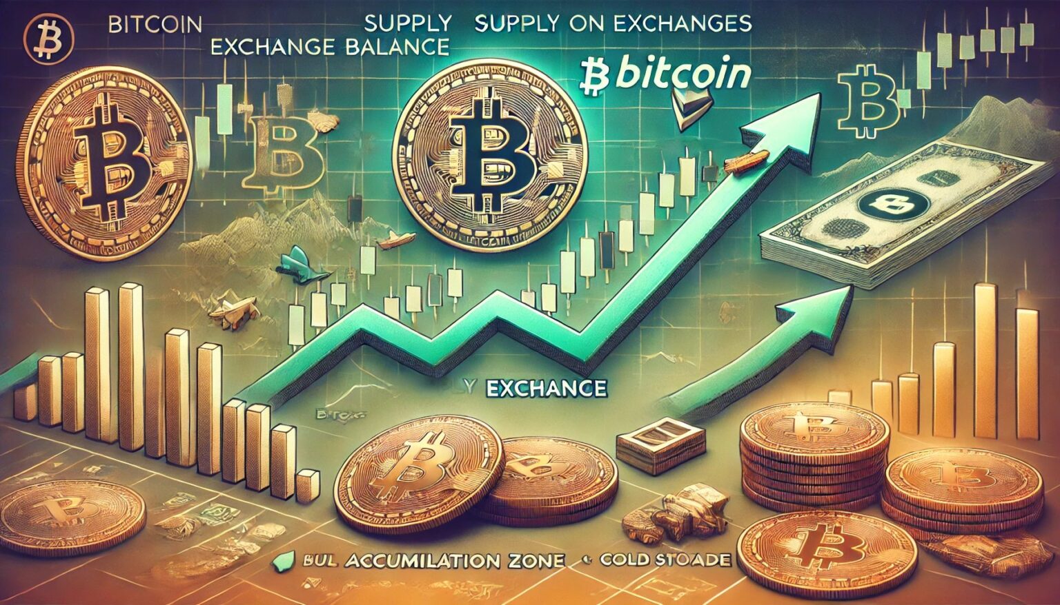Bitcoin Exchange Supply Declines: Is a Liquidity Surge Near? Bitcoin Exchange Supply Declines Is a Liquidity Surge Near.28 A financial themed image showing Bitcoin BTC supply on exchanges continui